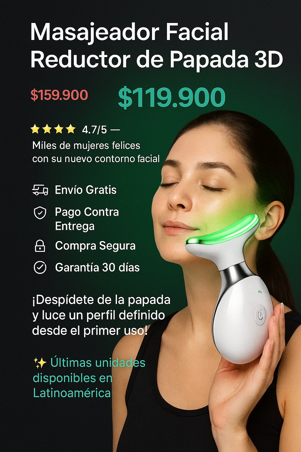 MASAJEADOR FACIAL REDUCTOR PAPADA™